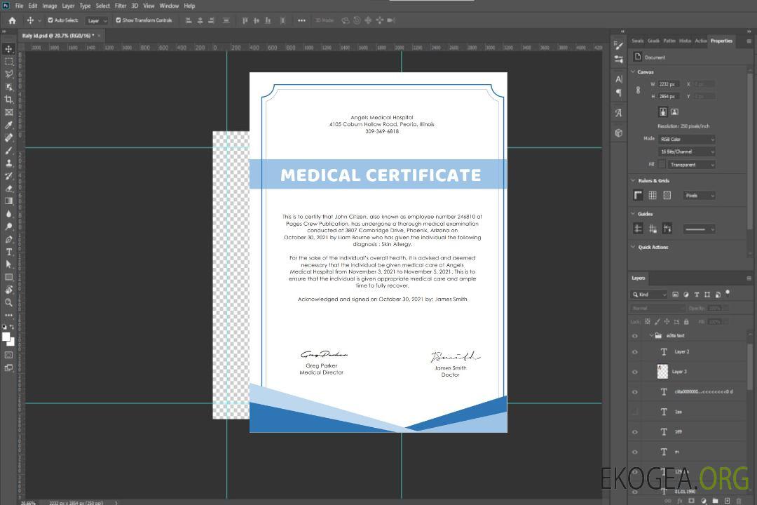 Certificat médical d'un hôpital américain template Certificat médical d'un hôpital américain template